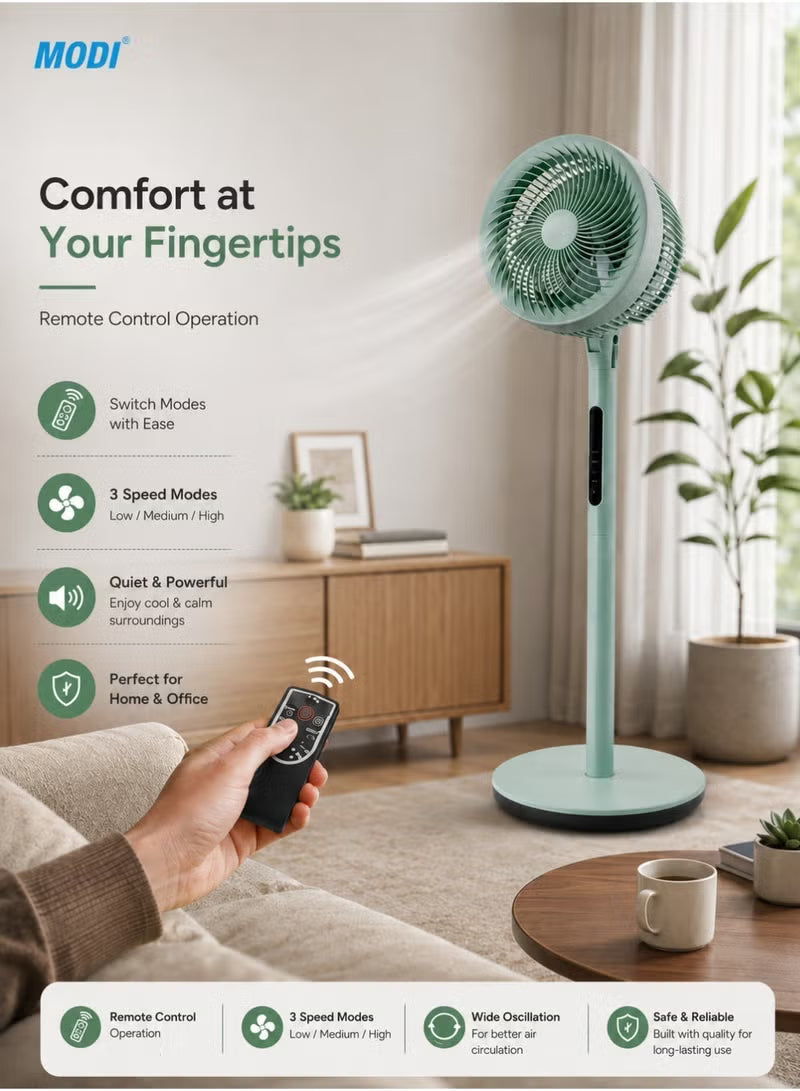 10" 3-Way Convertible Air Circulator Pedestal Fan – 75W High-Velocity Cooling