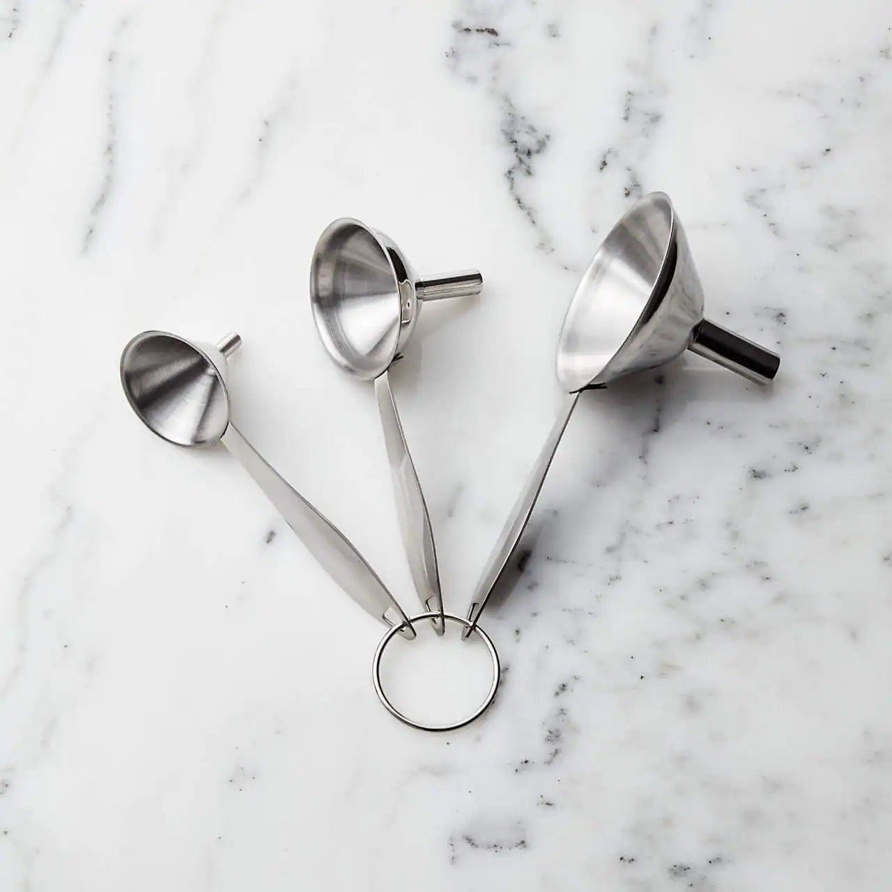 Stainless Steel Funnels, Set of 3