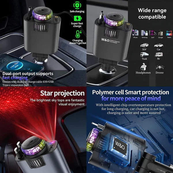 5-in-1 Charger & Aroma Diffuser & Starlight Ceiling