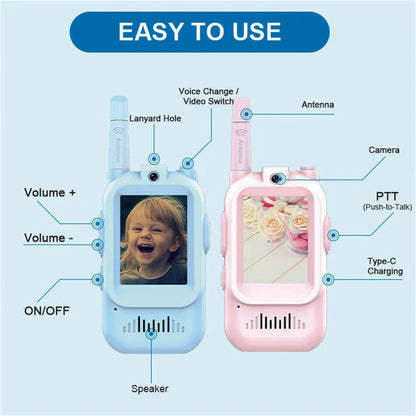 Kids Video Walkie Talkie with Camera - 2.4G WiFi