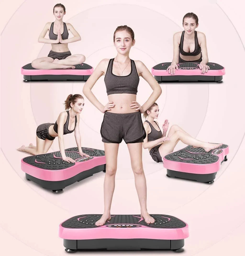 Max Strength Vibration Plate with Remote Control and LED Display, Black with Bluetooth