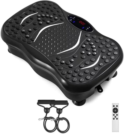 Max Strength Vibration Plate with Remote Control and LED Display, Black with Bluetooth