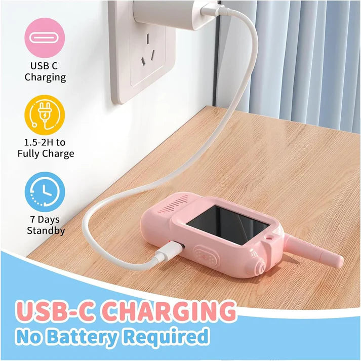 Kids Video Walkie Talkie with Camera - 2.4G WiFi