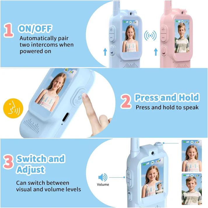 Kids Video Walkie Talkie with Camera - 2.4G WiFi