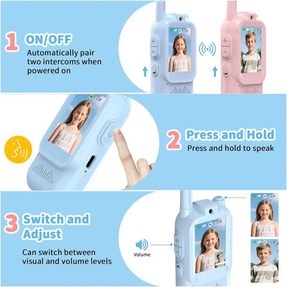Kids Video Walkie Talkie with Camera - 2.4G WiFi