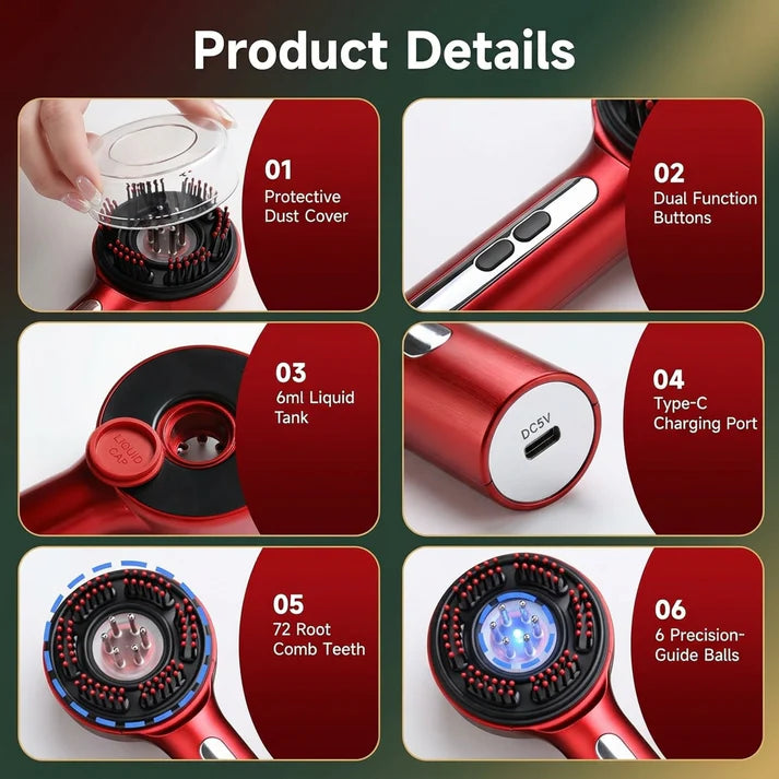Relaxing Electric Scalp Massager Comb for Daily Self-Care