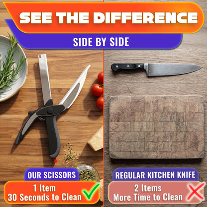 2 in 1 Kitchen Scissors for Food – Stainless Steel 9.5"