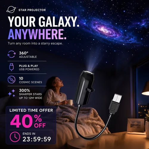 Plug-and-Play HD Star Projector