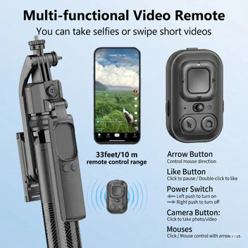 AI Face Tracking Quadrapod Gimbal With 360-Degree Rotation and Adjustable Height