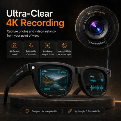 Smart Camera Glasses — Record Everything You See
